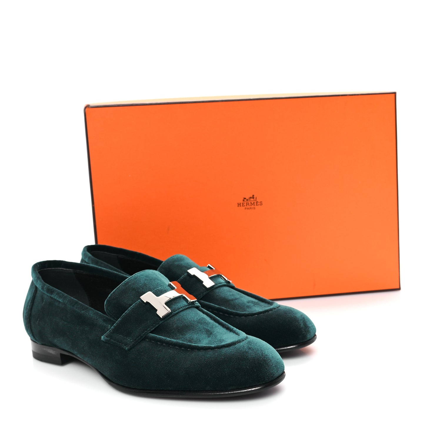 Velvet Womens Paris Loafers 36 Vert Fonce