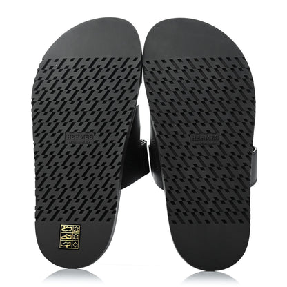 Hermes Calfskin Womens Chypre Sandals 36 Black 4 of 4