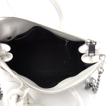 Saint Laurent Grained Calfskin Baby Supple Sac De Jour White 6 of 22
