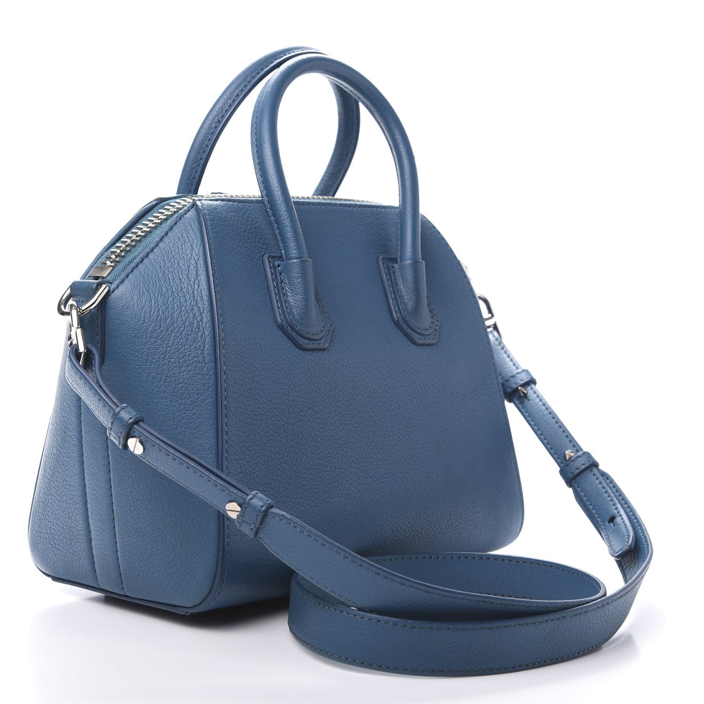 Sugar Goatskin Mini Antigona Medium Blue