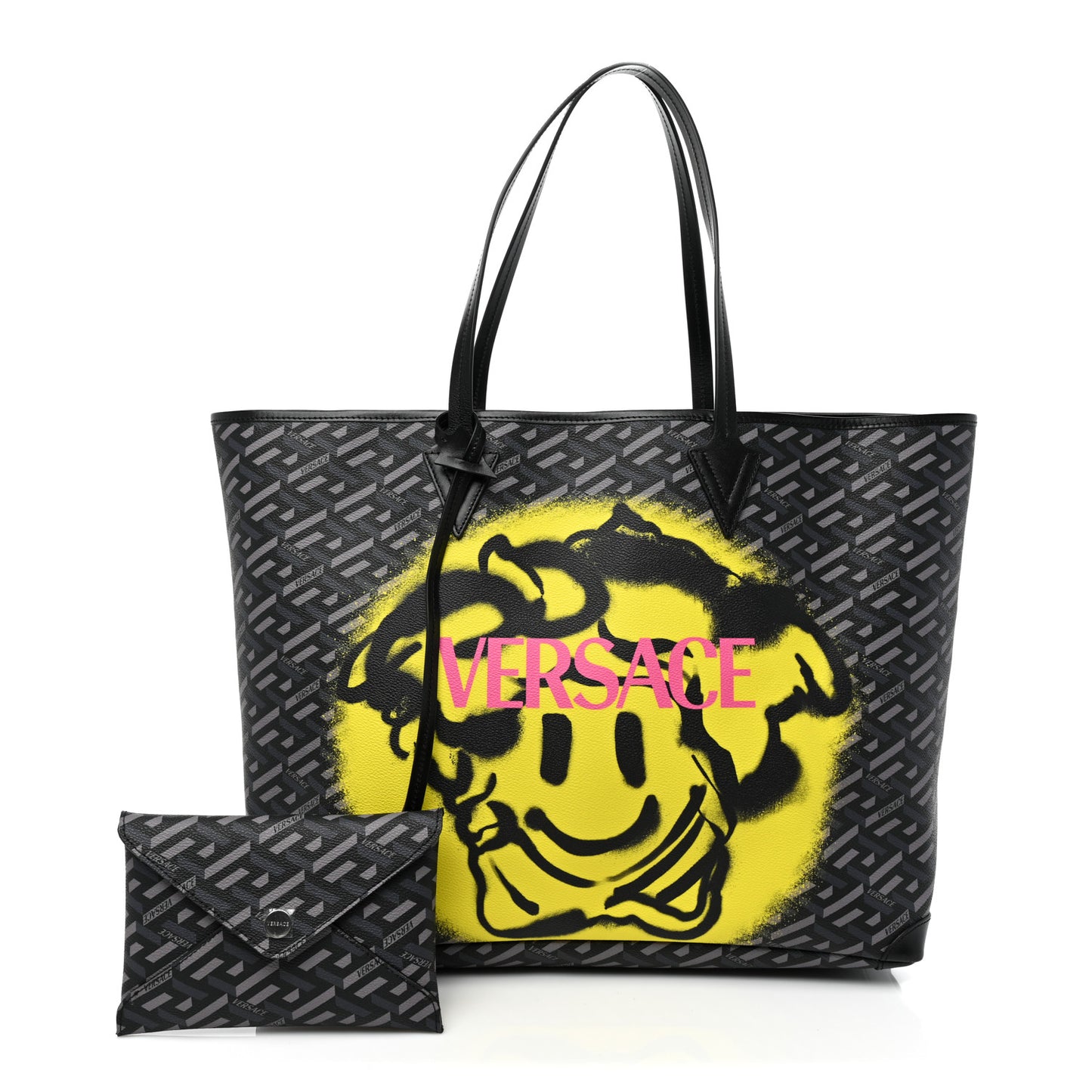 Calfskin Monogram Smile Medusa Tote Multicolor