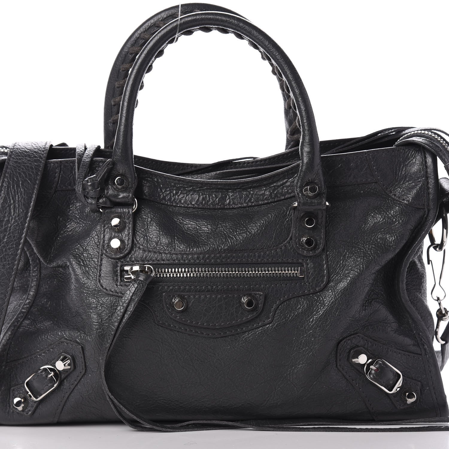 Balenciaga Agneau Classic Silver Hardware S City Black Gris Fossile 12 of 12