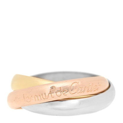 Cartier 18K Pink Yellow White Gold Classic Les Must De Cartier Trinity Ring 51 5.75 1 of 5