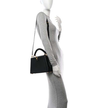 Louis Vuitton Taurillon Capucines BB Black 3 of 10
