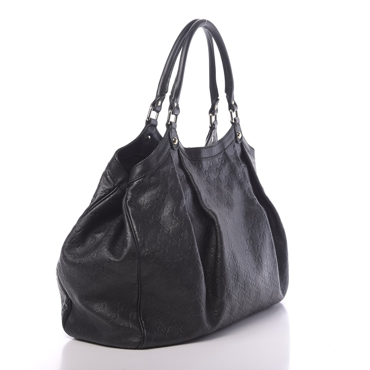 Gucci Guccissima Large Sukey Tote Black 3 of 16