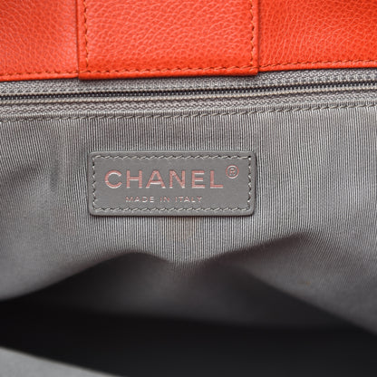 Chanel Caviar Tall Cerf Tote Red 6 of 14