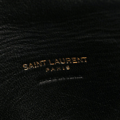 Saint Laurent Lambskin Monogram Loulou Puffer Pouch Clutch Black 6 of 7