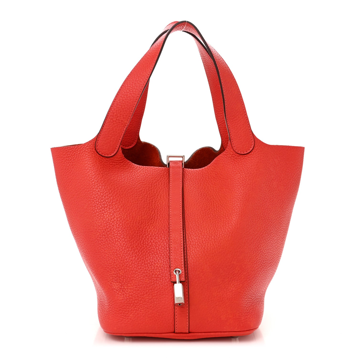 Hermes Taurillon Clemence Picotin Lock 22 MM Rouge Pivoine 1 of 12