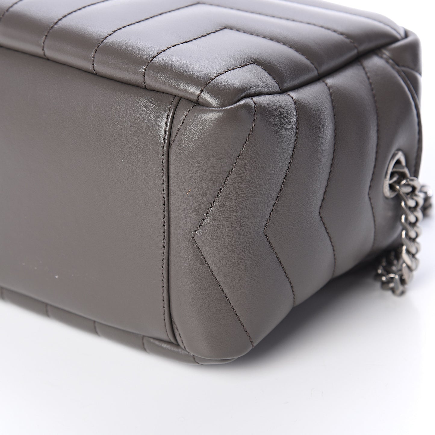 Calfskin Y Quilted Monogram Small Loulou Bowling Bag Earth