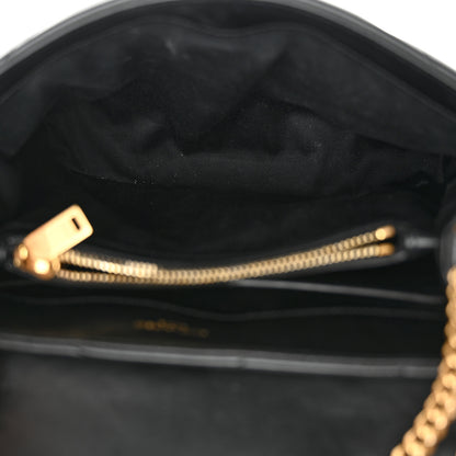 Saint Laurent Calfskin Y Quilted Monogram Small Loulou Chain Satchel Black 6 of 12