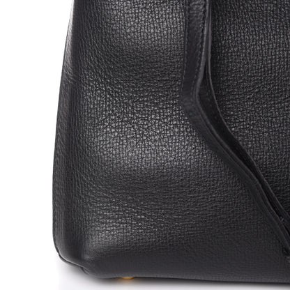 Burberry Grainy Calfskin House Check Medium Banner Tote Black 12 of 17