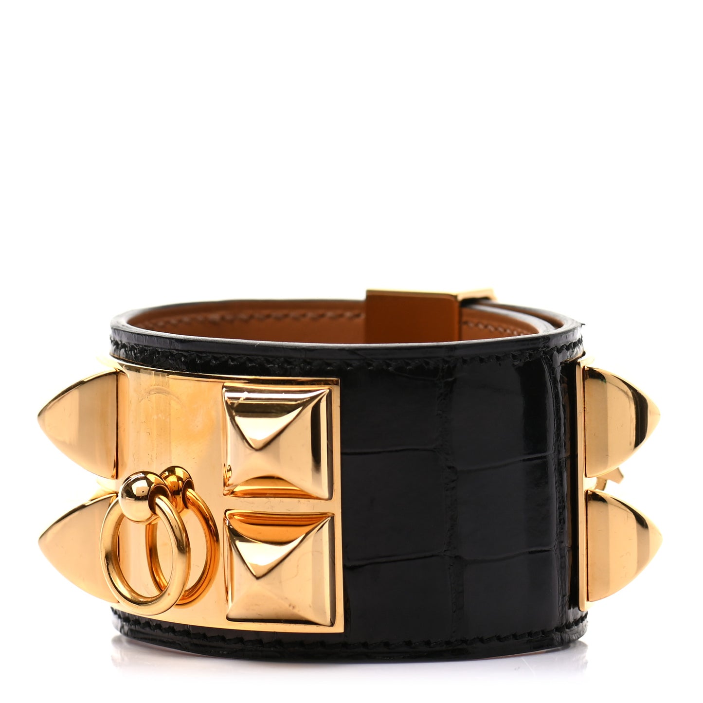 Shiny Alligator Collier de Chien CDC Bracelet T3 Black