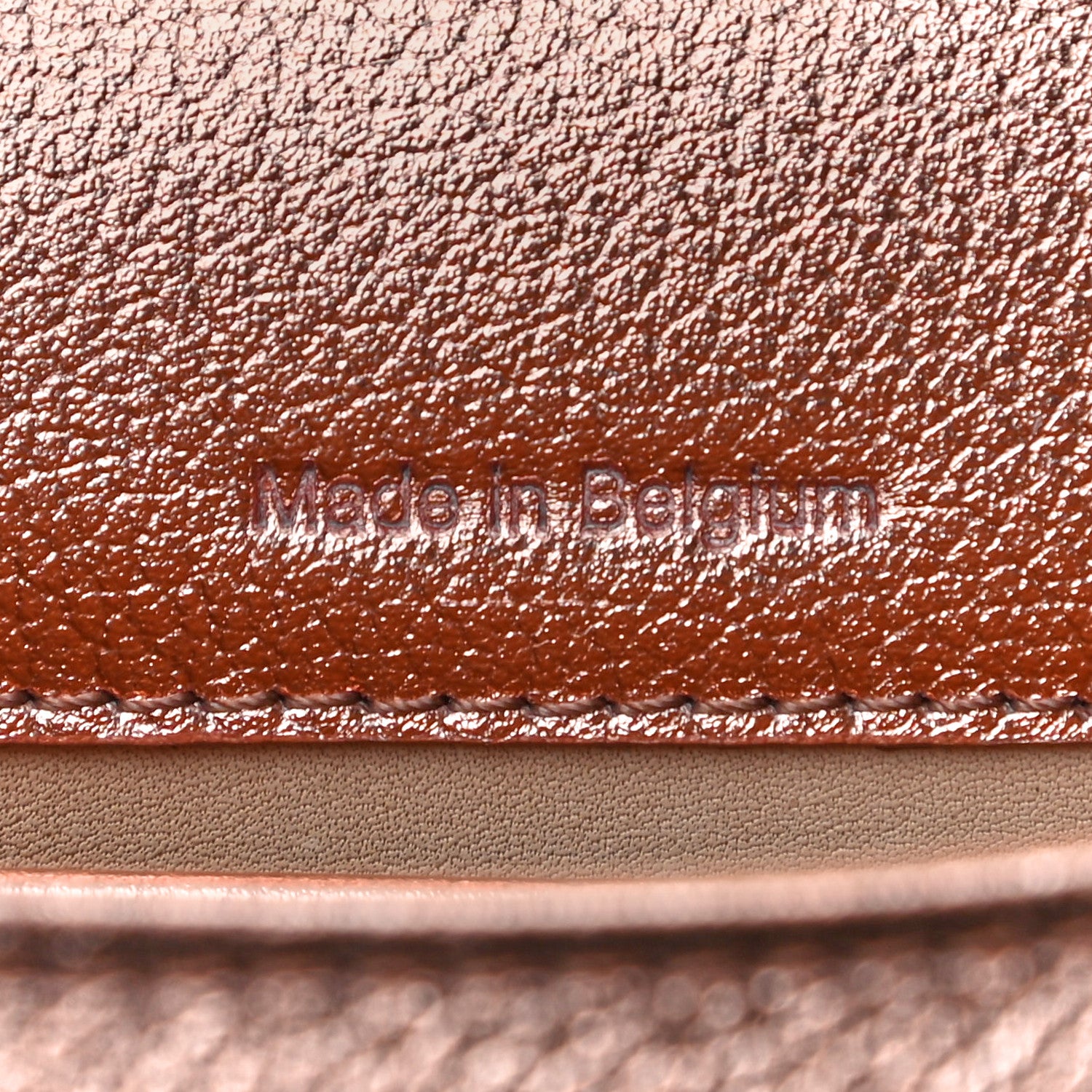 Delvaux Metallic Calfskin Studded Mini Brillant Satchel Copper 7 of 12