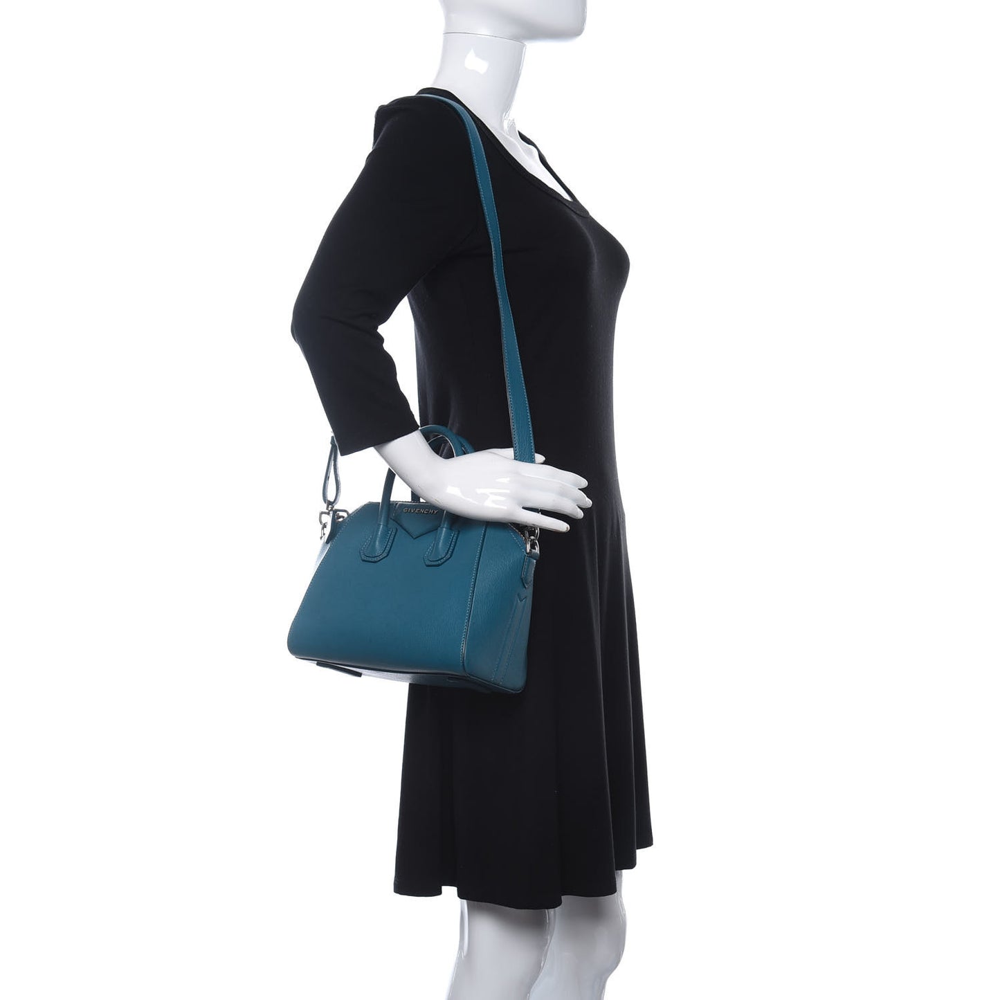 Sugar Goatskin Mini Antigona Medium Blue