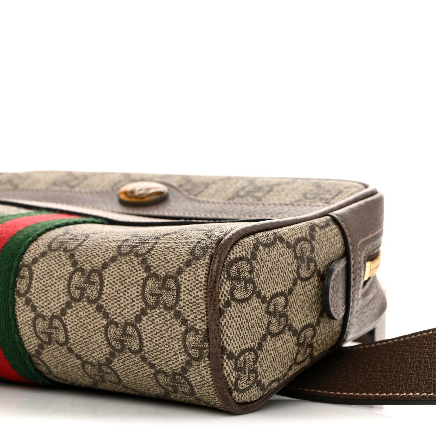 Gucci GG Supreme Monogram Web Small Ophidia Belt Bag 75 30 Dark Brown 10 of 10