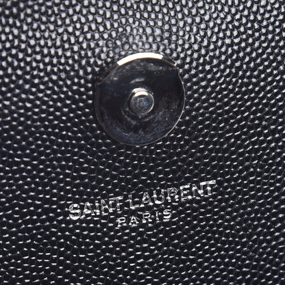 Saint Laurent Grain De Poudre Medium Classic Monogram Kate Double Handle Satchel Black 8 of 9
