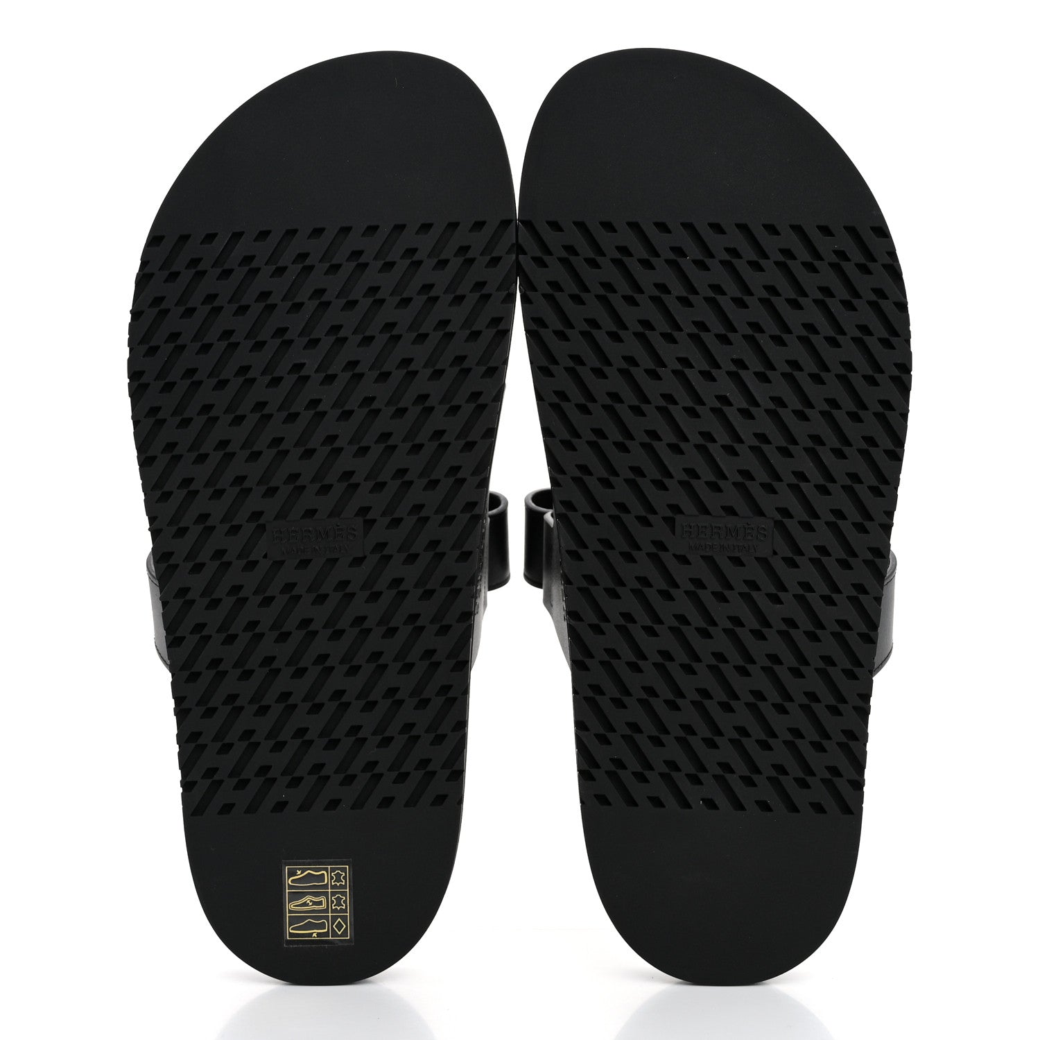 Hermes Calfskin Womens Chypre Sandals 39.5 Black 6 of 10