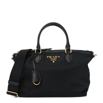 Prada Tessuto Nylon Saffiano Shopping Tote Black 1 of 10