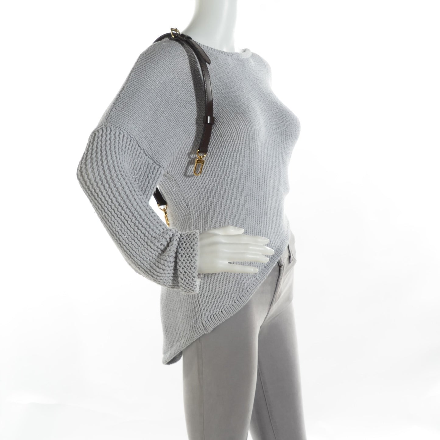 Calfskin Adjustable Speedy Bandouliere Shoulder Strap Brown