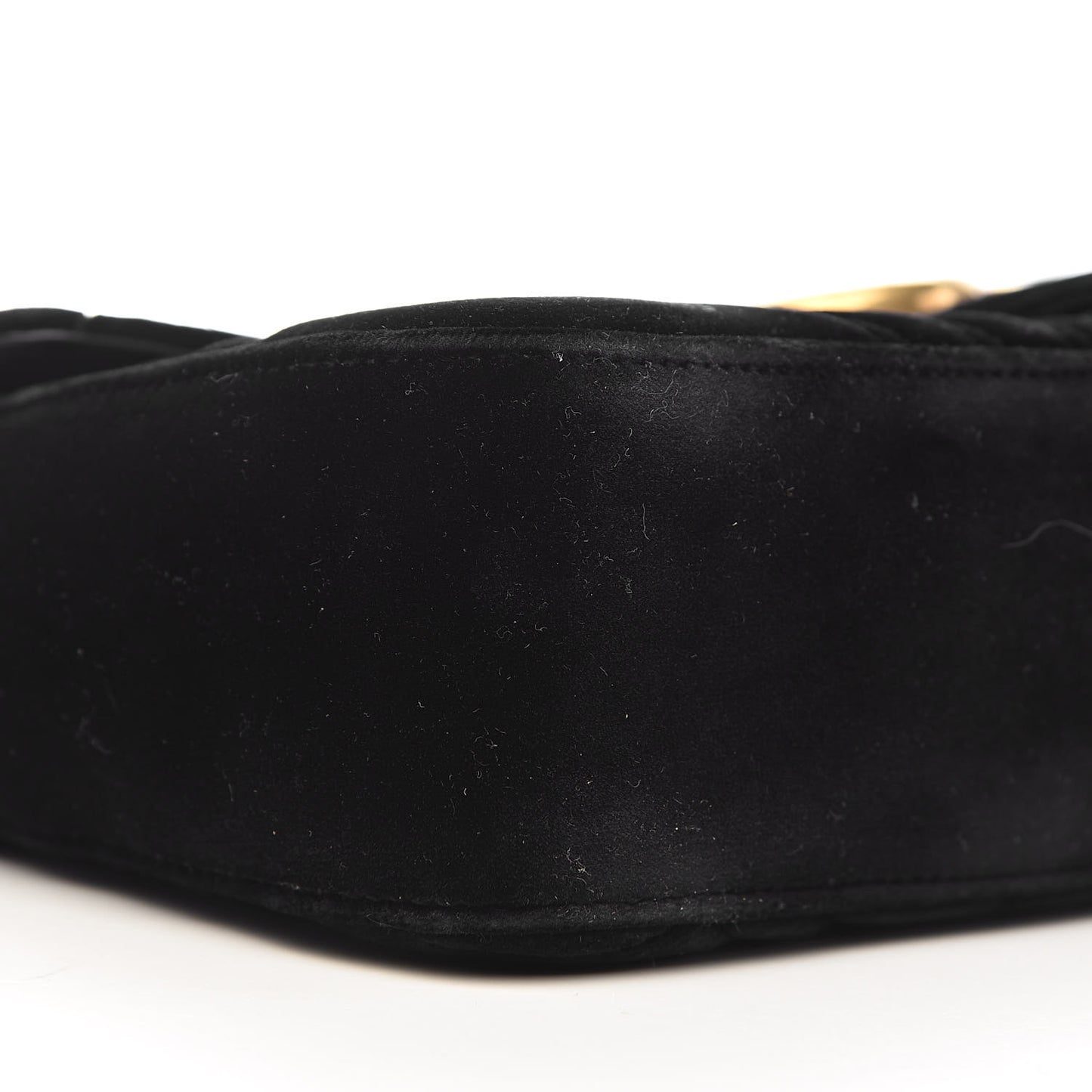 Velvet Matelasse Medium GG Marmont Shoulder Bag Black