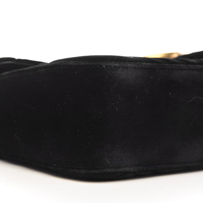 Gucci Velvet Matelasse Medium GG Marmont Shoulder Bag Black 8 of 10