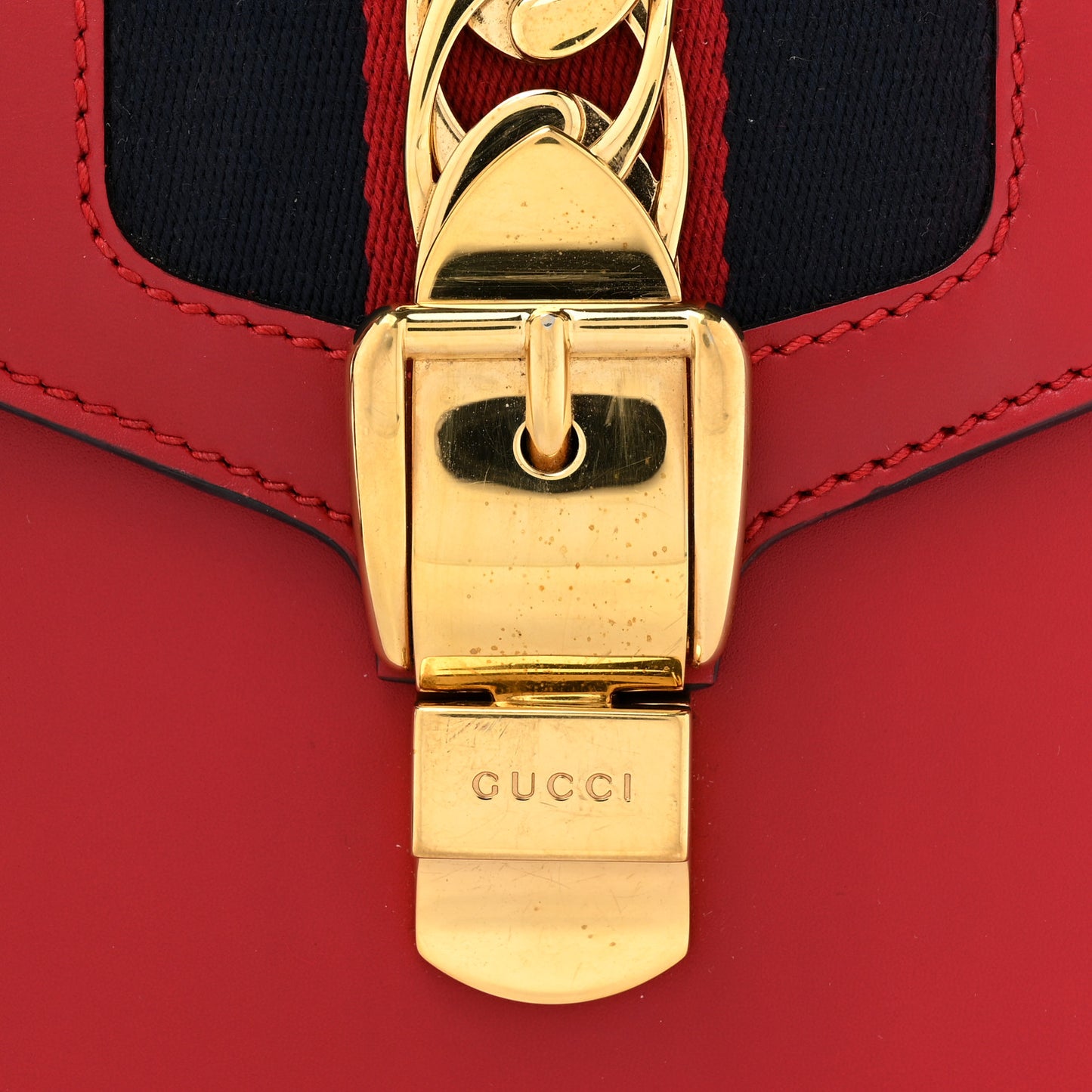 Calfskin Mini Sylvie Top Handle Bag Hibiscus Red