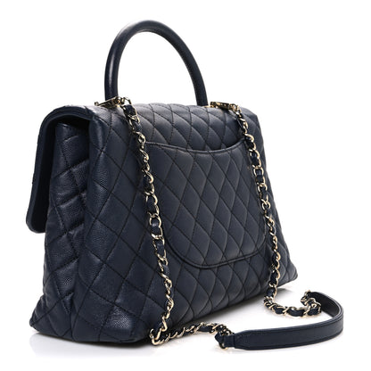 Chanel Caviar Quilted Medium Coco Handle Flap Black 3 of 11