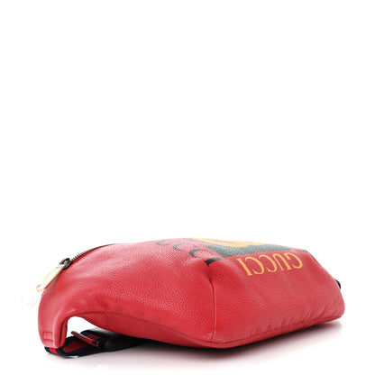 Gucci Grained Calfskin Logo Belt Bag Hibiscus Red 4 of 11