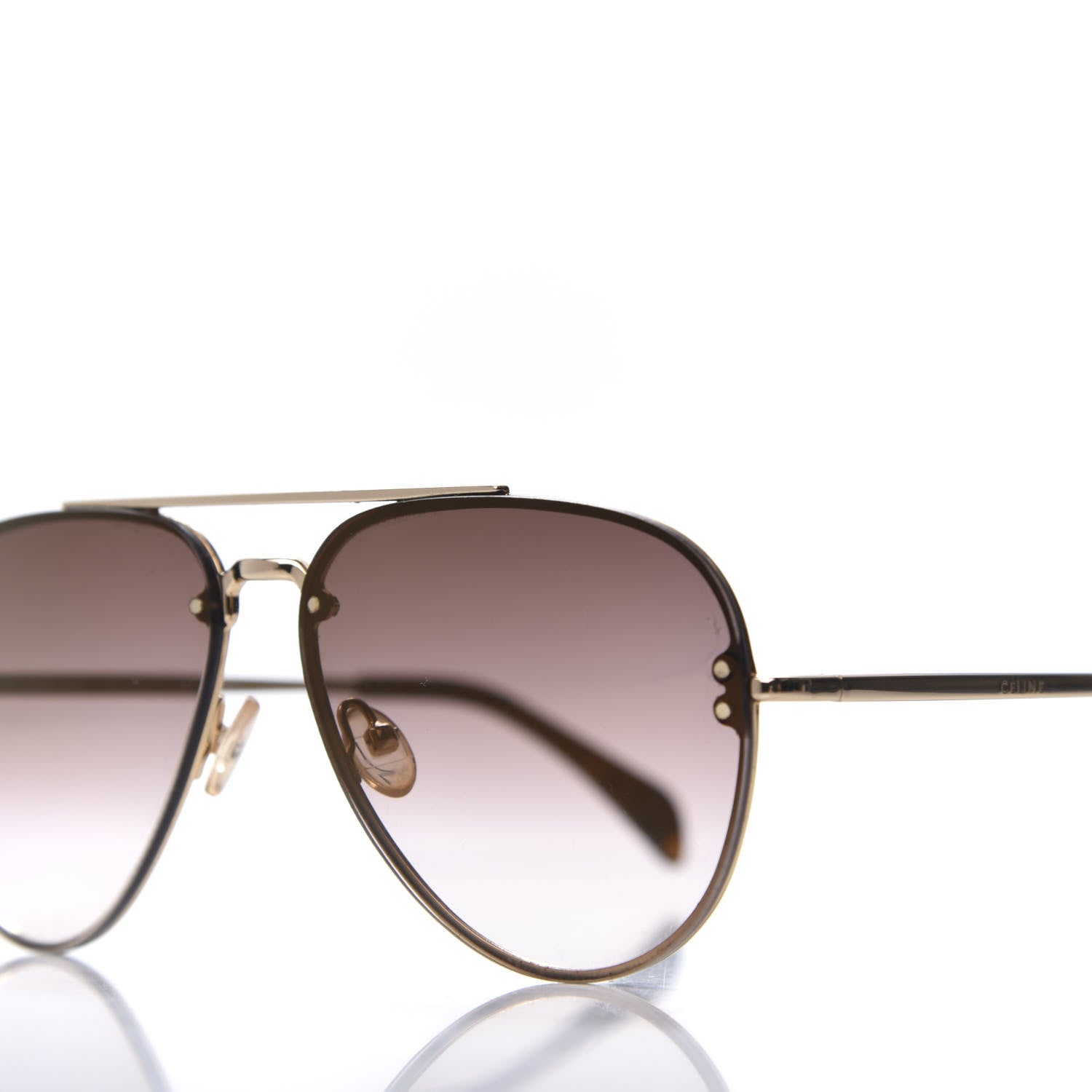 Celine Mirror Aviator Sunglasses CL 41392/S Gold Grey 7 of 7