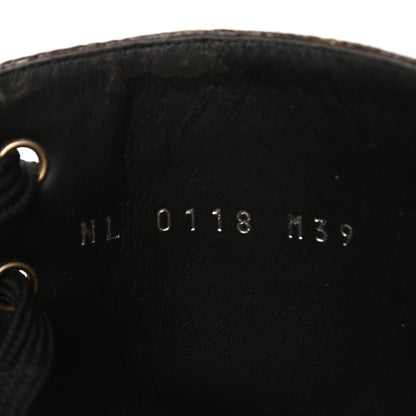 Louis Vuitton Calfskin Monogram Wonderland Flat Ranger Boots 39 Black 8 of 9