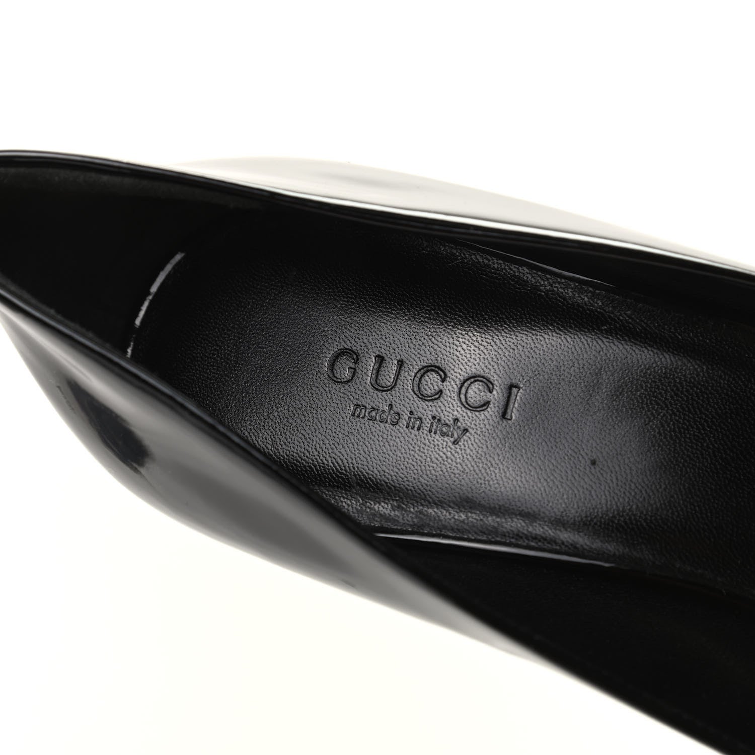 Gucci Patent Bow Mid Heel Pumps 36 Black 6 of 11