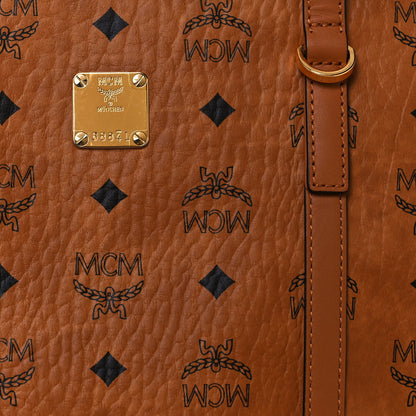 MCM Visetos Toni Shopper Tote Cognac 8 of 14