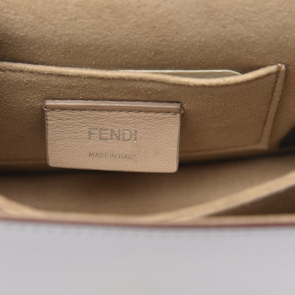 Fendi Vitello Liberty Scalloped Studded Small Kan I Shoulder Bag Grigio Perla 6 of 9