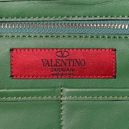 Valentino Garavani Vitello Medium Rockstud Tote Green 6 of 10