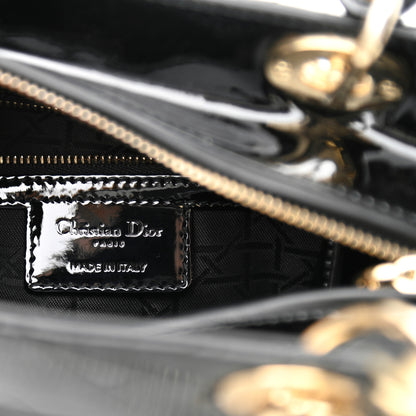 Christian Dior Patent Cannage Small Lady Dior Black 6 of 10