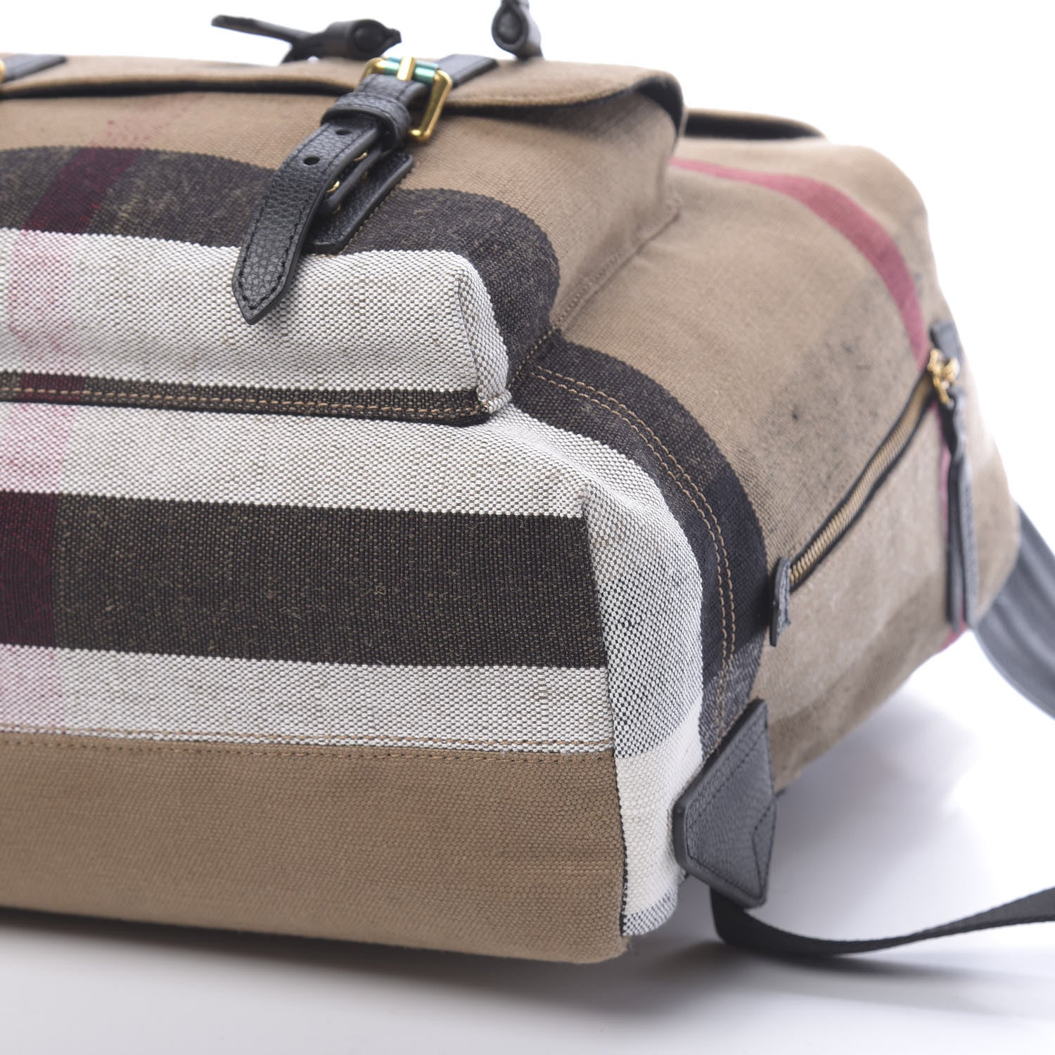 Burberry Canvas Mega Check Brookdale Backpack Black 10 of 10