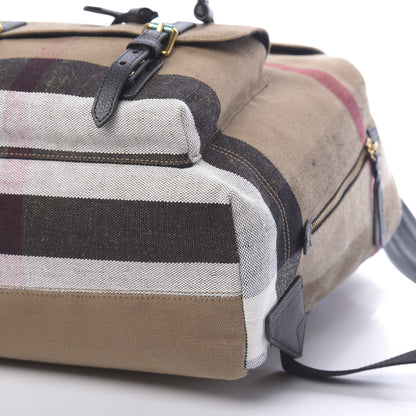 Burberry Canvas Mega Check Brookdale Backpack Black 10 of 10