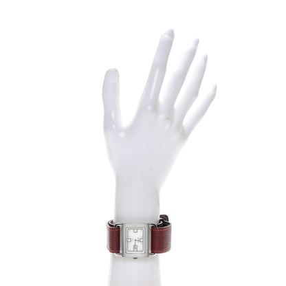 Hermes Stainless Steel Chevre Mysore 31mm Belt Quartz Watch Rouge H 2 of 8