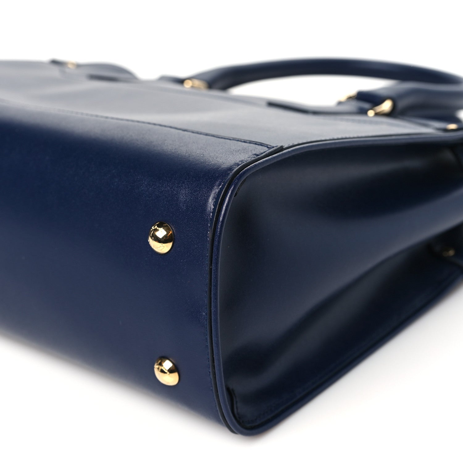 Salvatore Ferragamo Calfskin Briana Tote Navy 9 of 9