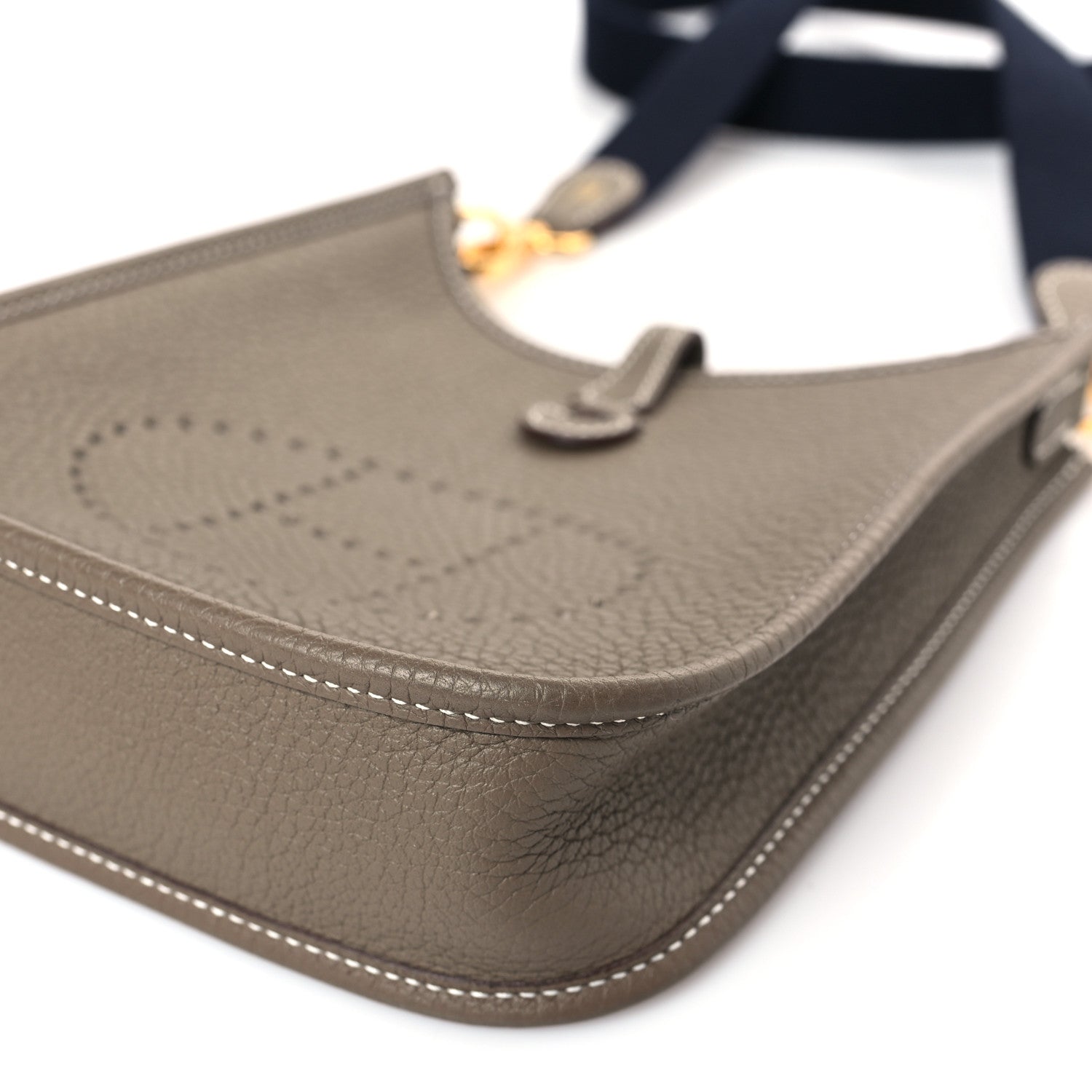 Hermes Taurillon Clemence Amazone Evelyne TPM Etoupe Bleu Indigo 9 of 10