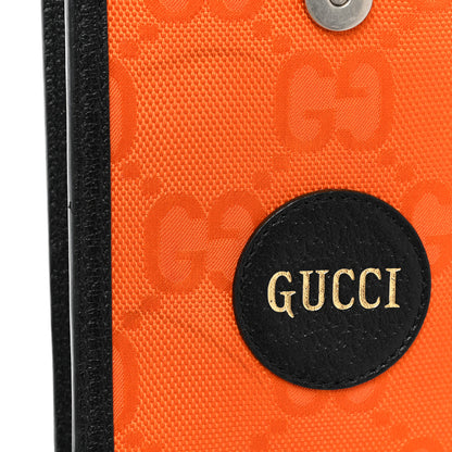 Gucci Econyl Nylon Monogram Off The Grid Crossbody Bag Carrot Orange Black 9 of 15