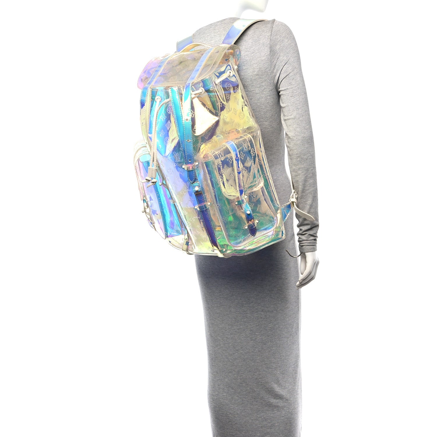 Louis Vuitton PVC Monogram Christopher Backpack GM Iridescent Prism 2 of 9