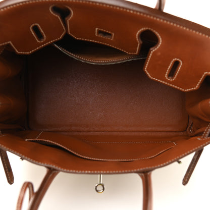 Hermes Toile Barenia Birkin 30 Fauve 5 of 26
