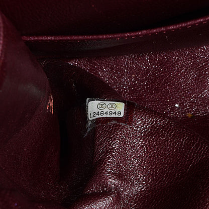Chanel Calfskin 2.55 Reissue 227 Flap Metallic Dark Red 7 of 8