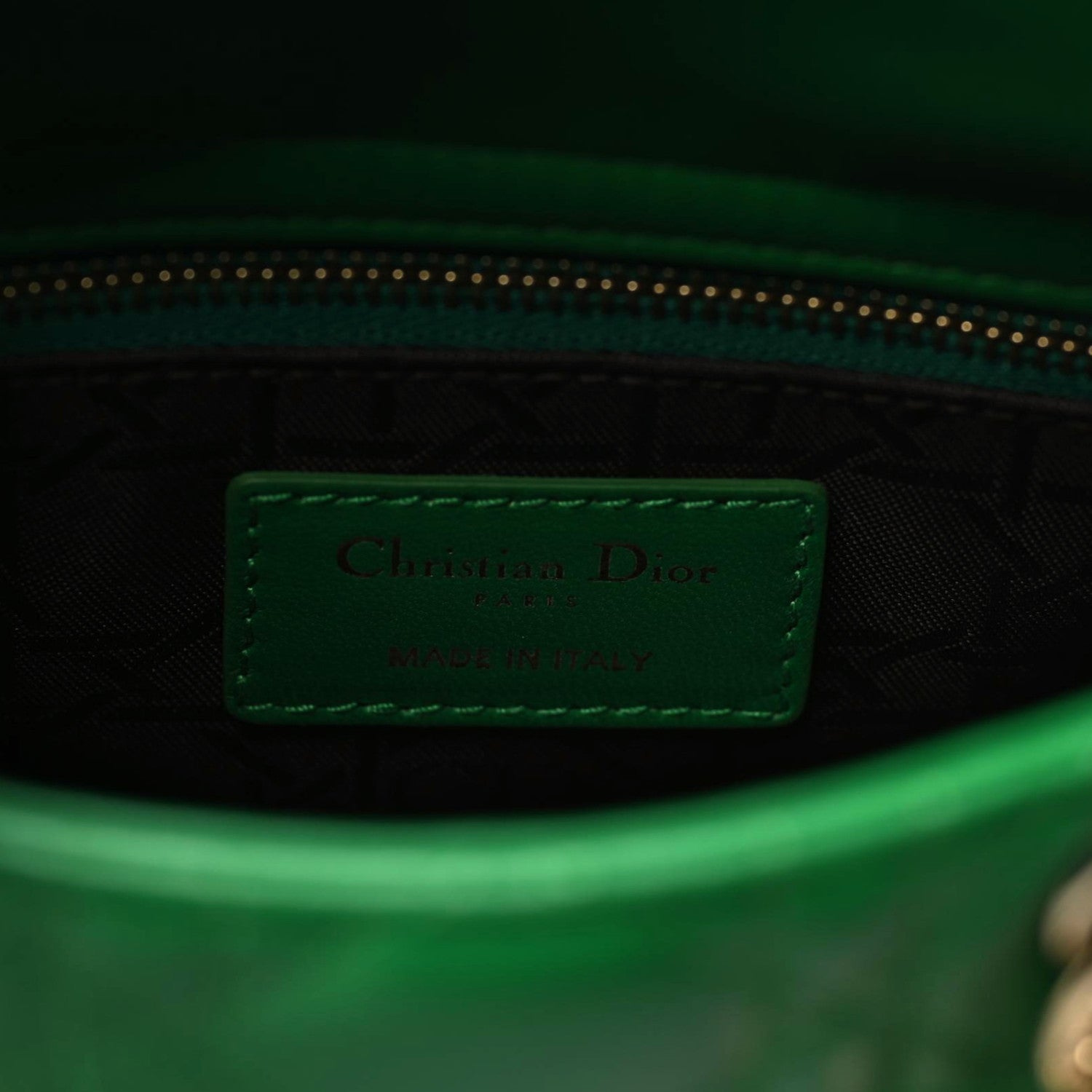 Christian Dior Lambskin Cannage Mini Lady Dior Bright Green 8 of 9