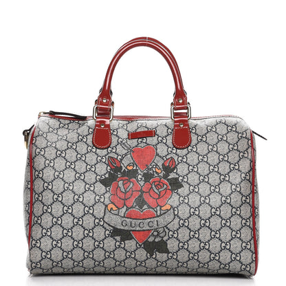 Gucci GG Plus Monogram Tattoo Heart Medium Joy Boston Red 1 of 10