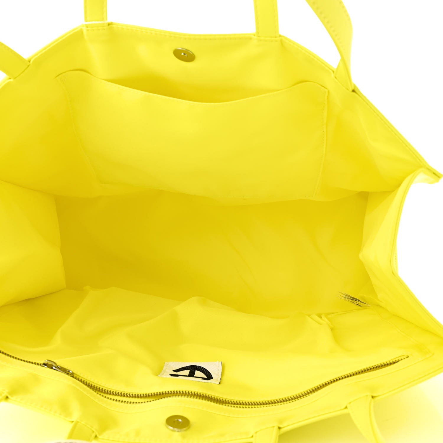 Telfar Vegan Leather Large Shopping Bag Highlighter Yellow 5 of 10