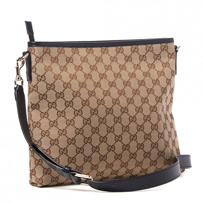 Gucci GG Monogram Web Flat Messenger Bag Black 2 of 9