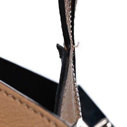 Fendi Calfskin Shearling Petite 3Jours Tote Tan 19 of 19