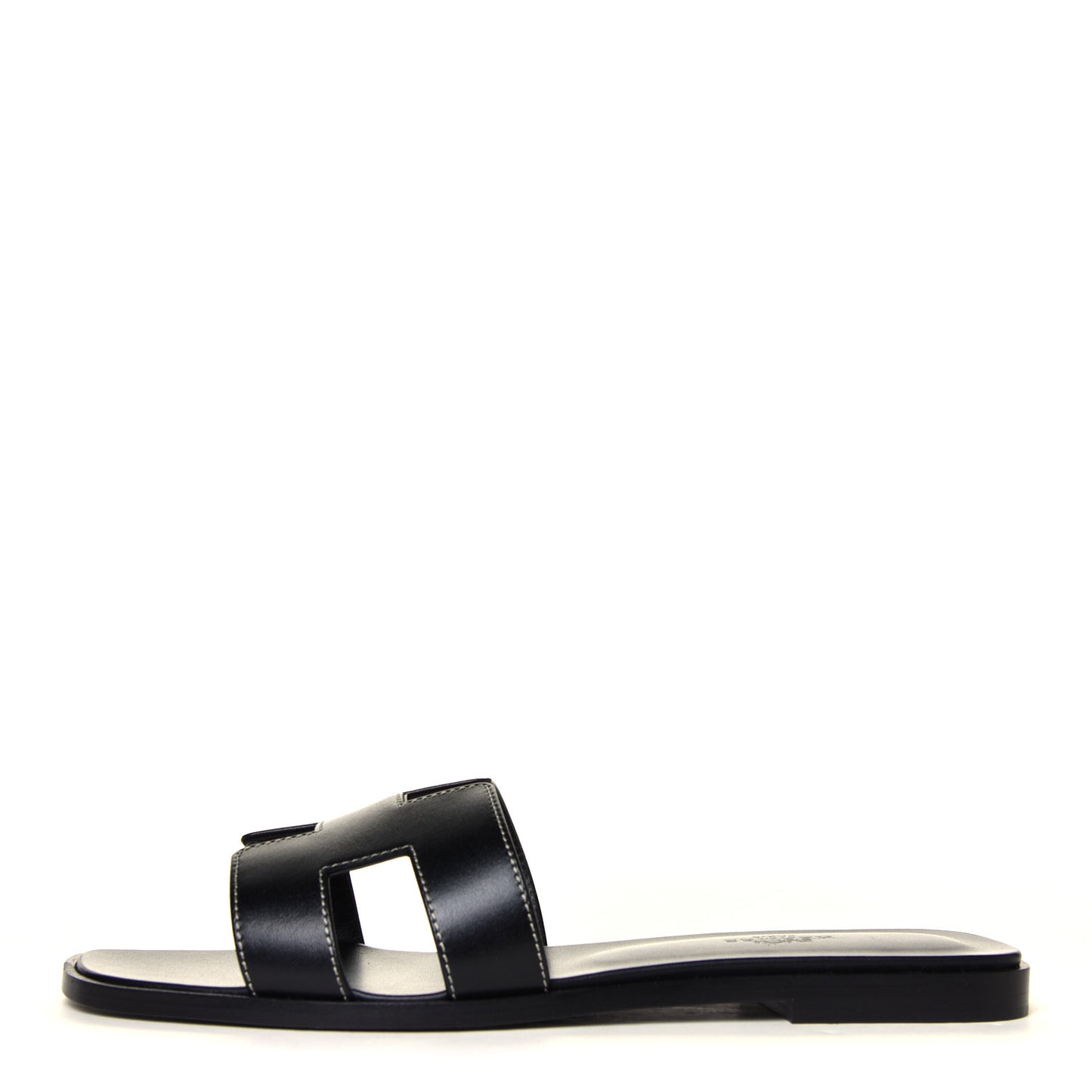 Box Calfskin Oran Sandals 39 Black